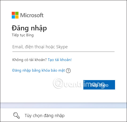 Đăng nhập Copilot bằng tài khoản Microsoft