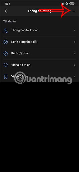 Tùy chọn tài khoản Zalo Video