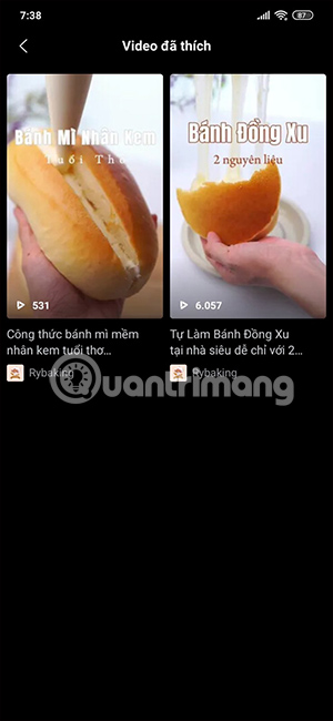 Video Zalo Video đã thích
