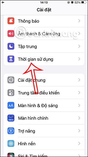Thời gian sử dụng trên iPhone