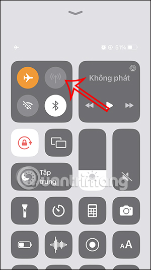 Biểu tượng dữ liệu di động bị làm mờ 