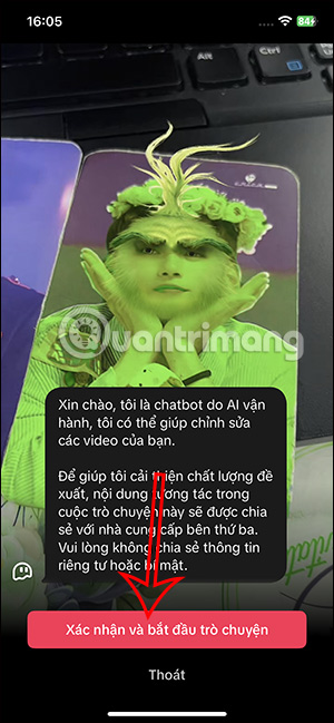 Dùng công cụ TikTok chatbot AI