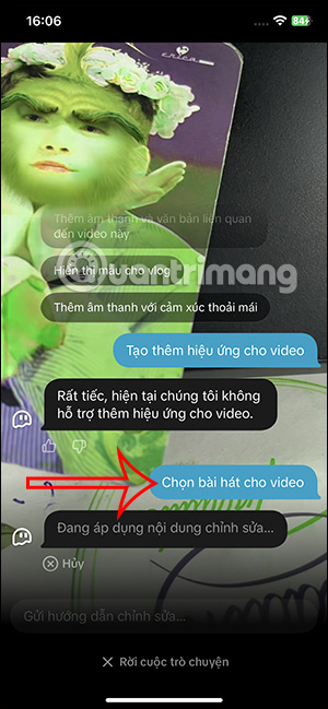 Gửi yêu cầu thêm bài hát vào video