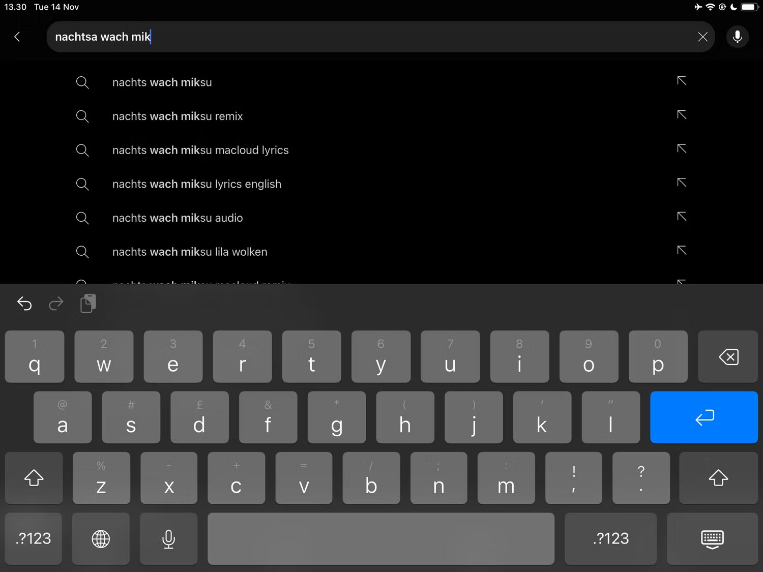 Chức năng tìm kiếm âm nhạc trên YouTube đang hoạt động