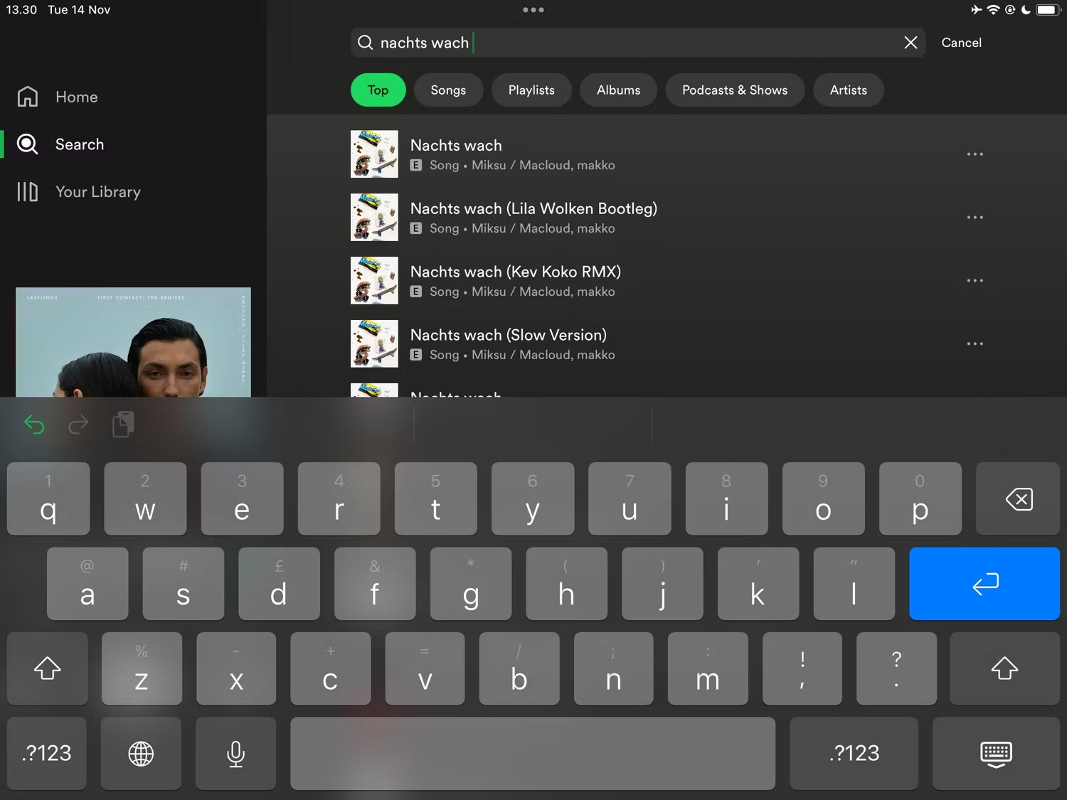 Các tính năng tìm kiếm khác nhau trong Spotify