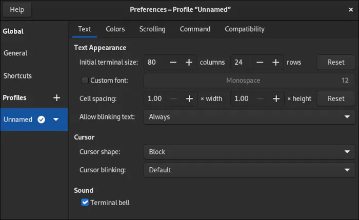 Tab Text