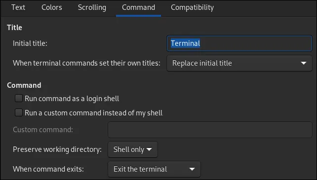 Tab Command