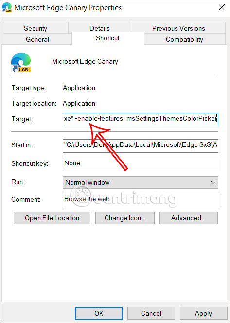 Chỉnh trình duyệt Microsoft Edge