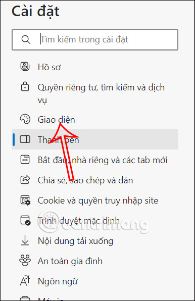 Chỉnh giao diện Microsoft Edge