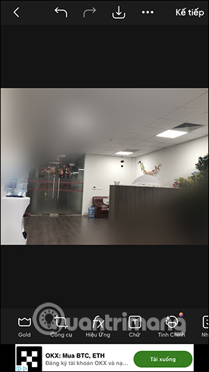 Ảnh làm mờ trên PicsArt