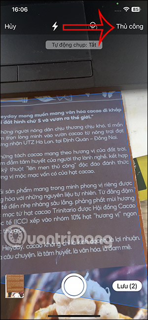 Chế độ Thủ công