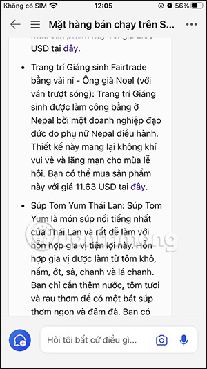 Phản hồi trên Copilot