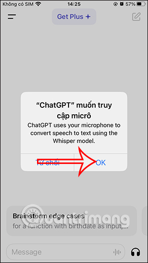 ChatGPT sử dụng micro
