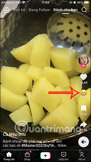 Hiển thị biểu tượng cảm xúc TikTok