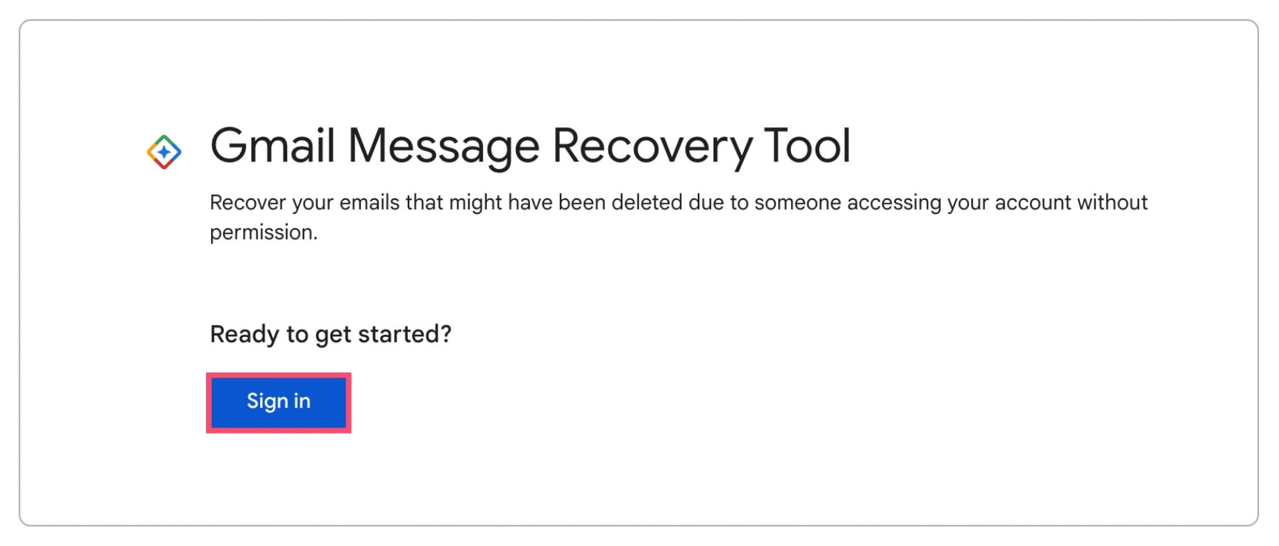 Công cụ khôi phục thư Gmail