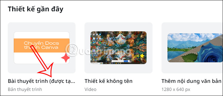 Bài thuyết trình trên Canva