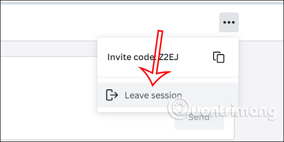 Rời buổi thuyết trình online trên Canva