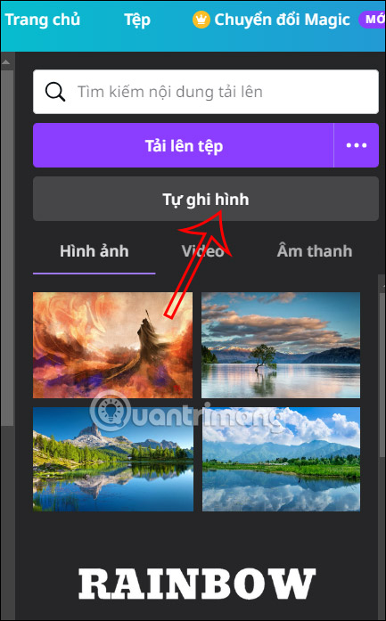Tự quay video màn hình trên Canva