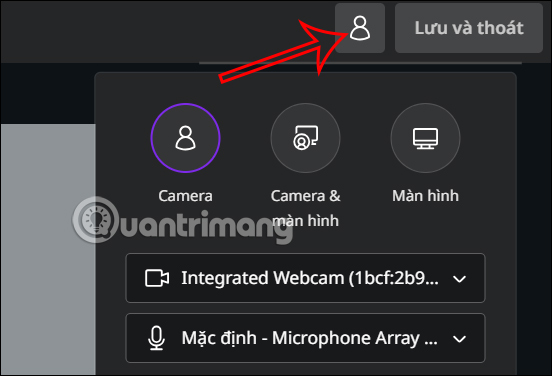 Chế độ ghi hình trên Canva