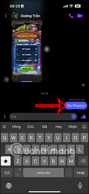 Tin nhắn Messenger mới