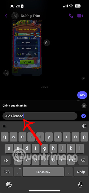 Nhập tin nhắn Messenger mới