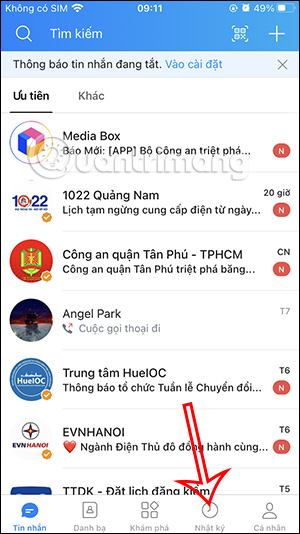 Khoảnh khắc trên Zalo