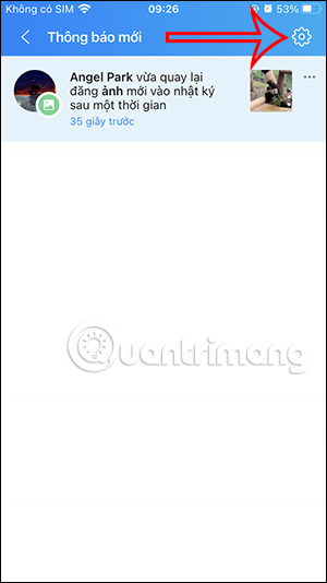 Chỉnh thông báo Nhật ký Zalo