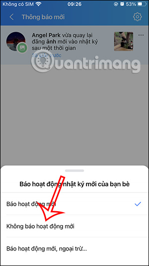 Tắt thông báo Nhật ký Zalo