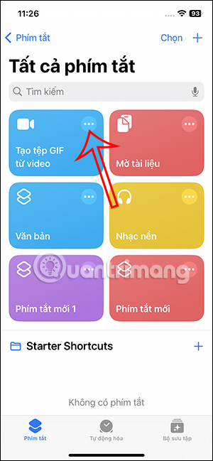 Chỉnh phím tắt trên iPhone