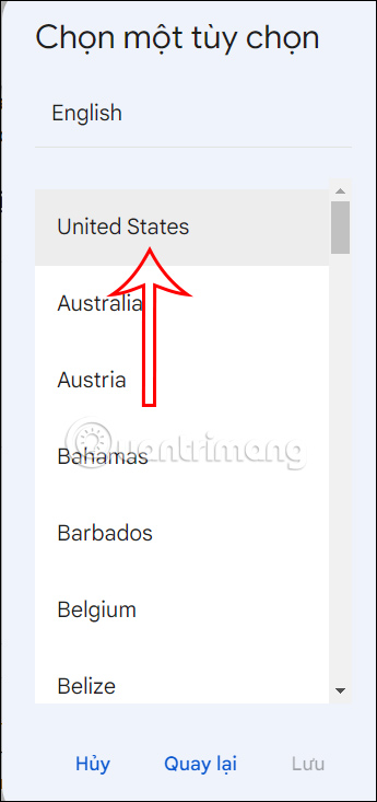 Ngôn ngữ tiếng Anh cho Google 