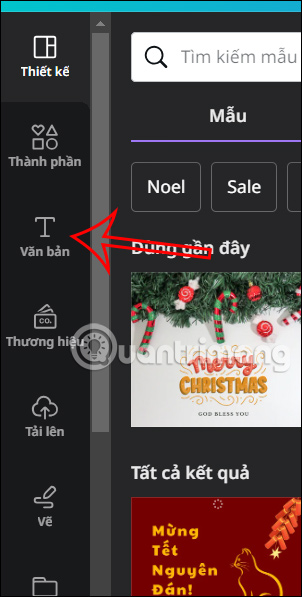 Chèn chữ vào video trên Canva 