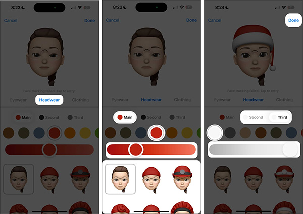 Thêm mũ ông già Noel vào memoji trong iPhone 