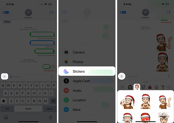 Gửi memoji ông già Noel tin nhắn trong iPhone 