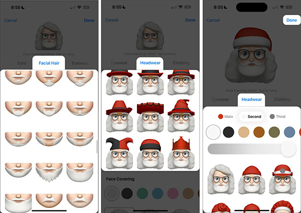 Tạo memoji ông già Noel trong iPhone 