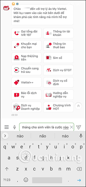 Gửi câu hỏi ChatGPT