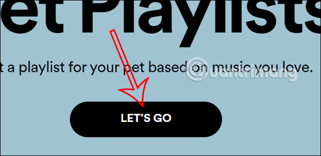 Trang web tạo playlist thú cưng Spotify