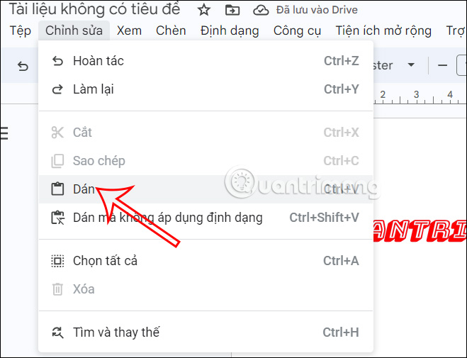 Dán link chia sẻ file PDF vào Google Docs