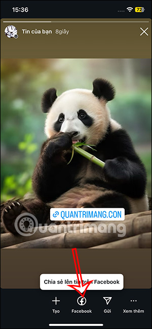 Đăng Story Instagram lên Facebook