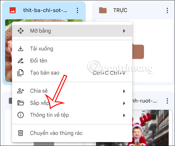 Thông tin tập tin Google Drive