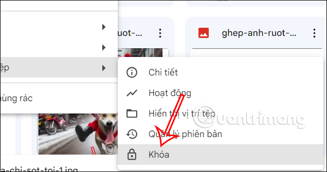 Khóa tập tin Google Drive