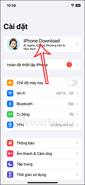 Ten tài khoản Apple ID