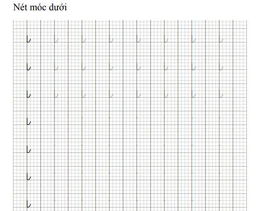 Nét móc dưới