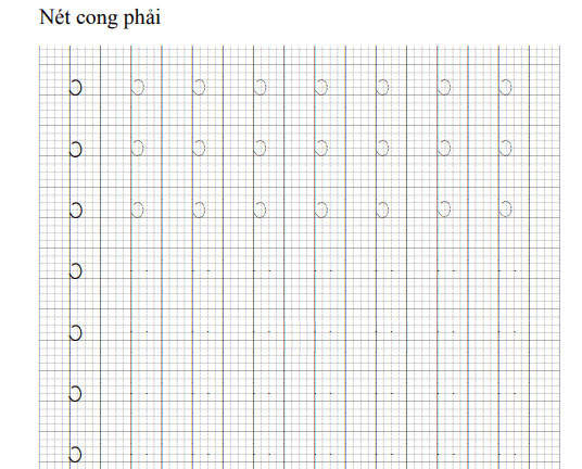 Nét cong phải