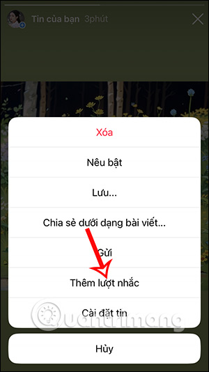 Thêm lượt nhắc cho Story Instagram