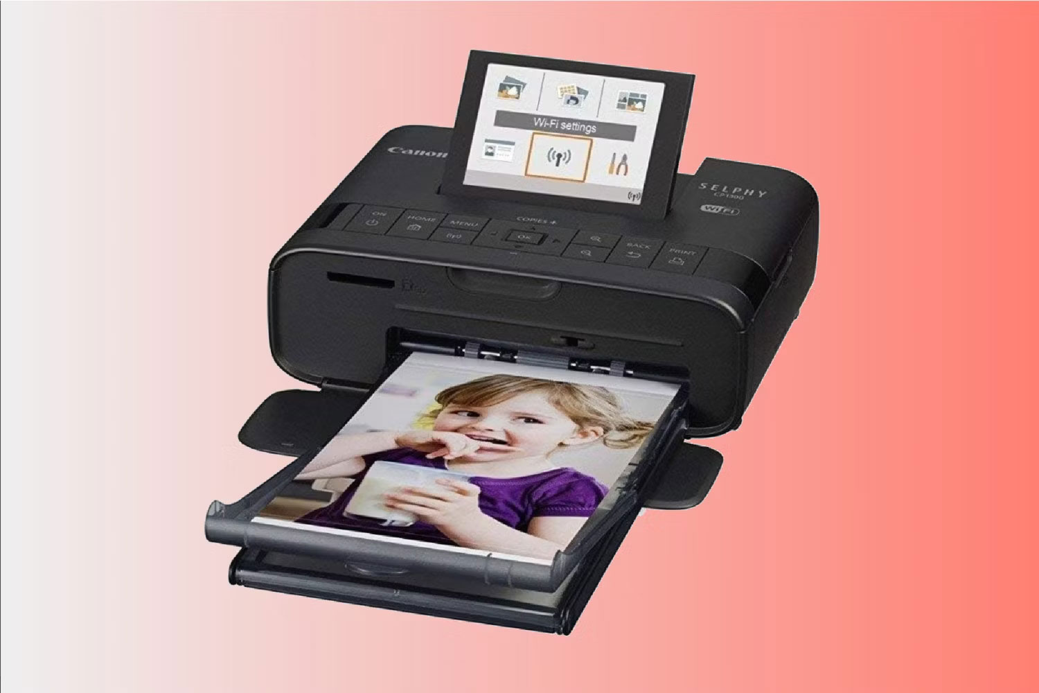 Máy Canon Selphy CP1300 đang in ảnh