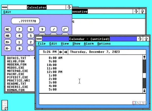 Các cửa sổ có thể thay đổi kích thước