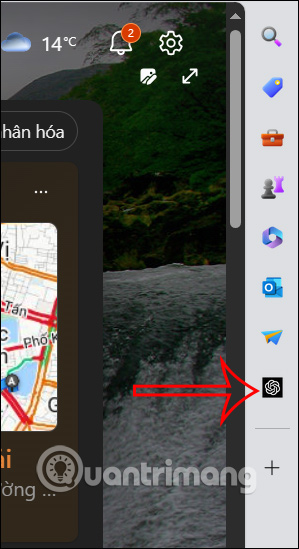 Hiển thị ChatGPT thanh Sidebar Edge