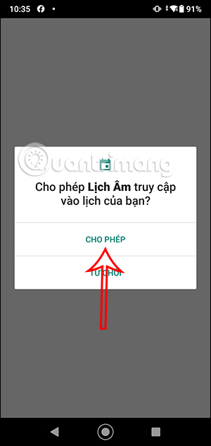 Lịch Âm Việt truy cập lịch trên điện thoại