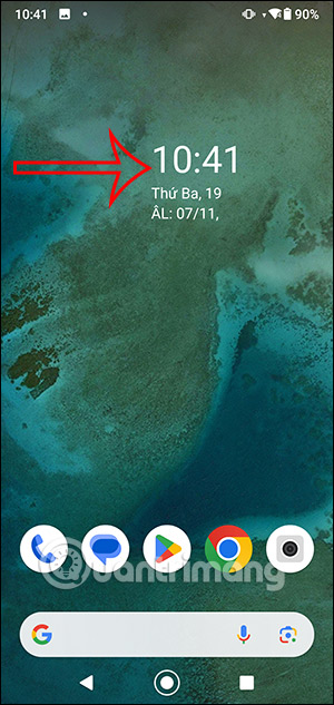 Hiển thị thông tin lịch âm trên màn hình