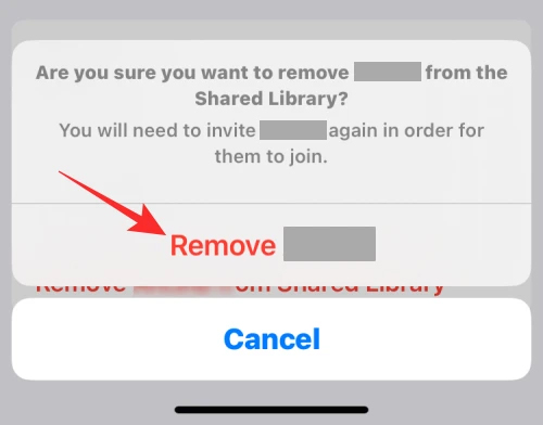 Xóa ai đó khỏi thư viện chia sẻ trên iPhone